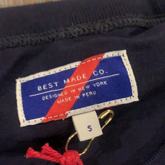 BEST MADE CO Long Sleeve Standard Pocket Tee, T-Shirt NEW NAVY - Picture 2 of 5